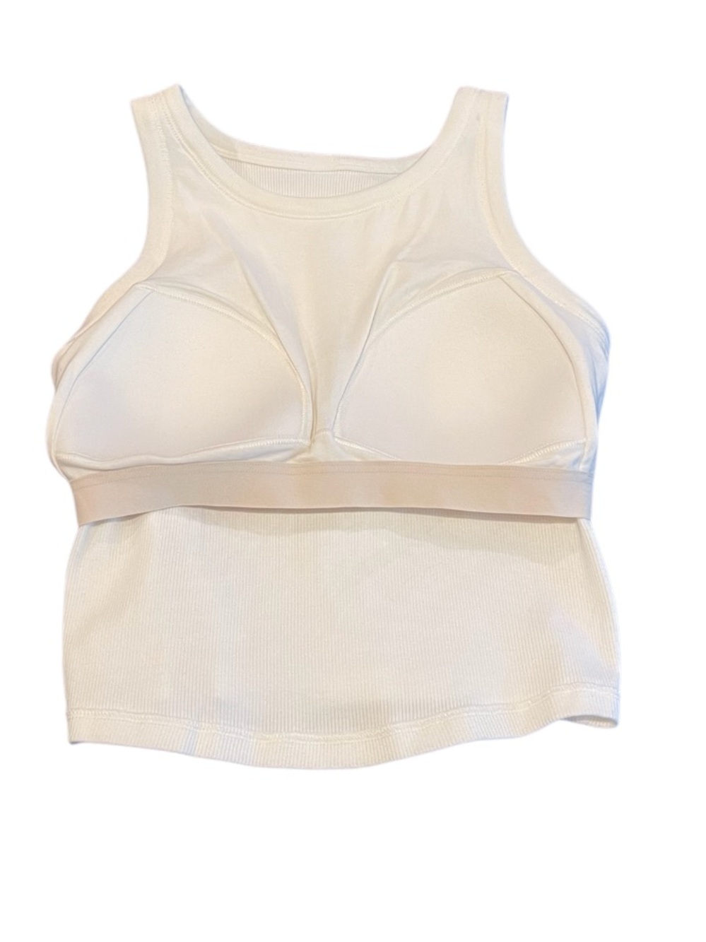 Uniqlo Cream Ribbed Bra Tank - Picture 4 of 8